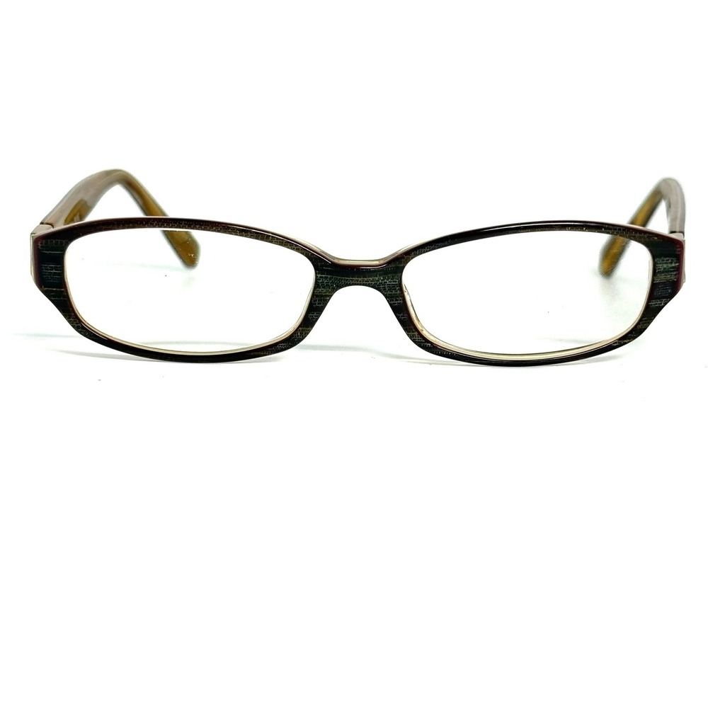 Vera Wang V001 BR Brown Oval Eyeglass Frames 51-16-135 Designer Eyewear